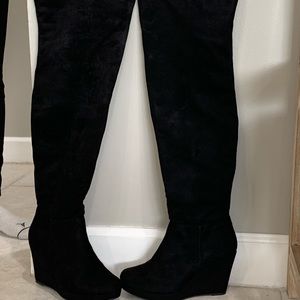 Chinese Laundry thigh high wedge boots